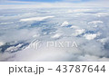 Aerial view of clouds hrough airplane window 43787644