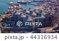 View from Above of the Grain Terminal in the Commercial Sea Port.In the Background you can see the 44316934