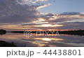 Beautiful dawn in the sky over the autumn river 44438801