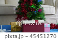 cute kitten play and looking for the gift 45451270