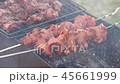 Grilled stake on barbecue. Piece of meat 45661999