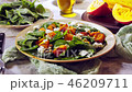Roasted pumpkin salad with spinach, feta, tomatoes 46209711