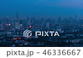 Time lapse aerial view of modern office buildings 46336667