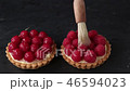 Unfinished and ready to eat tartlets with custard 46594023