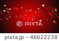 red and white hearts over a red backdrop.  46622238