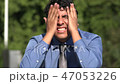 Stressed Hispanic Man 47053226