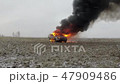 Car On Fire, Burning Car In The Field 47909486