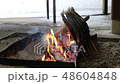 囲炉裏でイワナの塩焼き 48604848