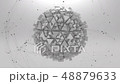grey background with plexus and geometric shape 48879633