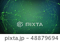 green background with rotating plexus 48879694