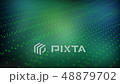 Green background with moving particles 48879702