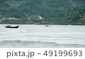 boat on the sea in the waves 49199693