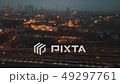 Aerial view of Warsaw at night 49297761