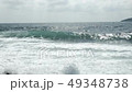 Rolling Wave Slamming on the Coastline. FullHD 49348738