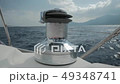 Winch on Sailing Boat in the Sea. FullHD 49348741