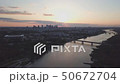 Aerial view of the center of Warsaw - zoom out 50672704