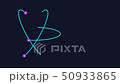 Moving spinning atom. Seamless loop animation. 50933865