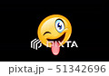 Animation of an emoji emoticon with stuck out tong 51342696