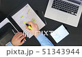 Male Hands Underline and Mark Notes 51343944