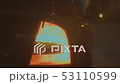 The car stands at the intersection and shows the turn to the right The car stands at the intersection and shows the turn to the right 53110599