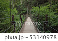 揺れる吊り橋　山の中 53140978