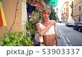 Beautiful sexy shemale woman in the modern cityの動画素材