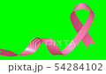 Pink ribbon with green screen 54284102