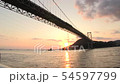 Sunrise on Kanmon Bridge (timelapse time-lapse photography) 54597799