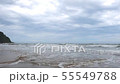 evening sea sand beach with ocean wave 55549788