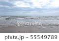 evening sea sand beach with ocean wave 55549789