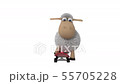 3d animation funny sheep skateboarding 55705228