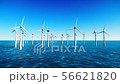 Offshore wind turbine generator farms in the ocean 56621820