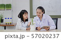 Little Girl and Teacher in Chemistry at Classroom Lab. Educational Biology Project. Science and Education Concept. 57020237