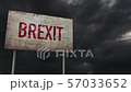 4K Brexit Sign under Dark Clouds Timelapse 57033652