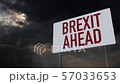 4K Brexit Sign under Dark Clouds Timelapse 57033653