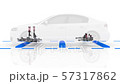 Transparent car and work suspension. seamless loop. 3d render  57317862