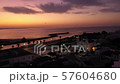 Aerial view of sunrise above central part and beach of Lagos, Algarve, Portugal 57604680