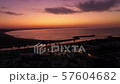 Aerial view of sunrise above central part and beach of Lagos, Algarve, Portugal 57604682