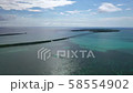Aerial view of Okinawa island with drone Miyakojima Ikejima 58554902