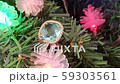 Beautiful blue blue topaz ring on Christmas tree. 59303561