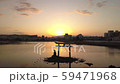 First sunrise over the torii (Drone aerial view) 59471968