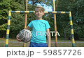 Laughing boy goalkeeper looking into camera 59857726