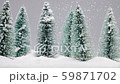 Christmas fir trees at snowfall 59871702