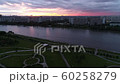 City and river view at dusk 60258279