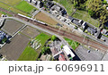 ローカル線の電車を上空から ローカル線の電車を上空から 60696911