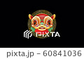 Festive chinese lion dance dragon mask on transparent alpha mate background. New year 2020 china traditional culture. 60841036