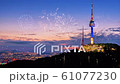 Seoul City Skyline with Fireworks,South Korea 61077230