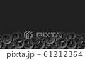 Frame of 3D black circles on a black background 61212364