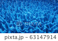 3D animation abstract background. Blue liquid slowly moving. Motion graphic is wave or curved surface. 63147914