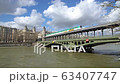 Metro traffic on Pont Bir-Hakeim (Passy viaduc) - Paris, France 63407747